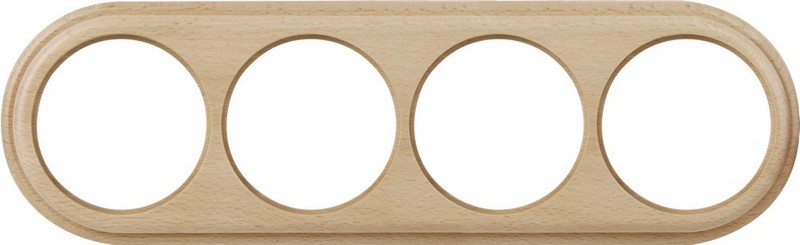 Werkel Ретро Рамка Werkel ретро WL15-frame-04 (светлый бук) на 4 поста