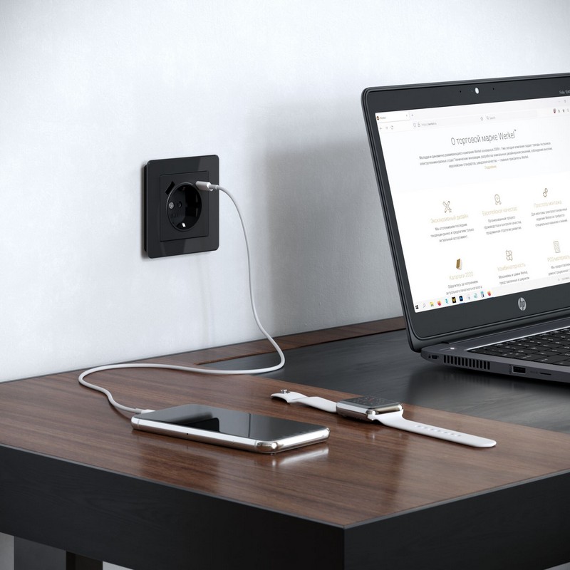 Рамки Werkel Acrylic Рамка Werkel на 1 пост Acrylic черный W0012708