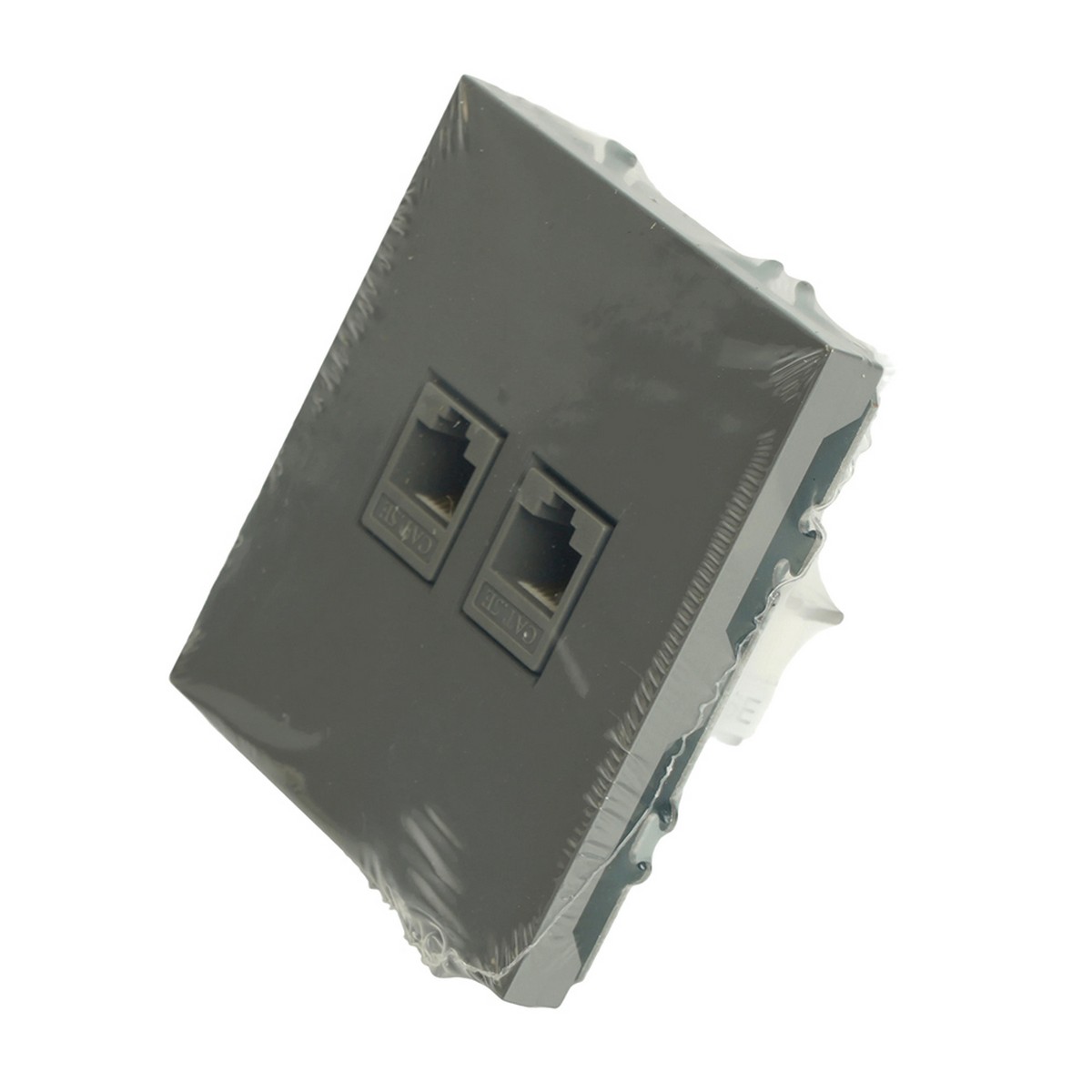 Эмили - Розетки и выключатели Stekker Розетка компьютерная 2-ая RJ-45 STEKKER Эмили RST00-5111-10 платиново-серый soft touch 49952