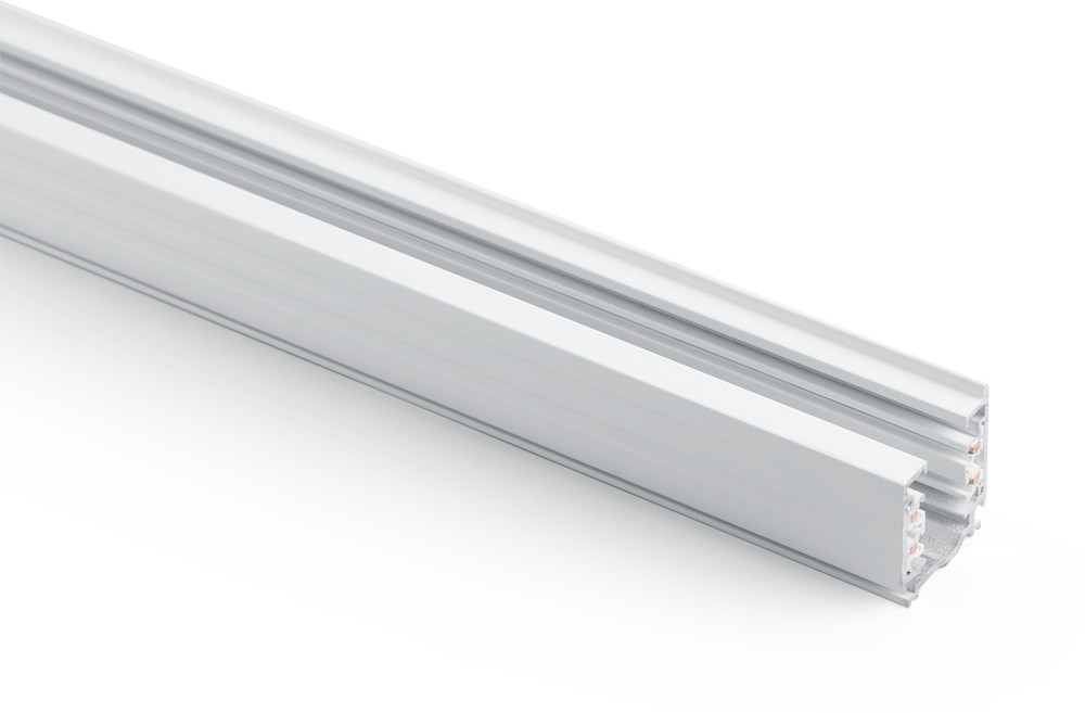 Трековые светодиодные светильники Шинопровод для трековых светильников Feron 3-фазный белый 2м Ш1000-3 41111 