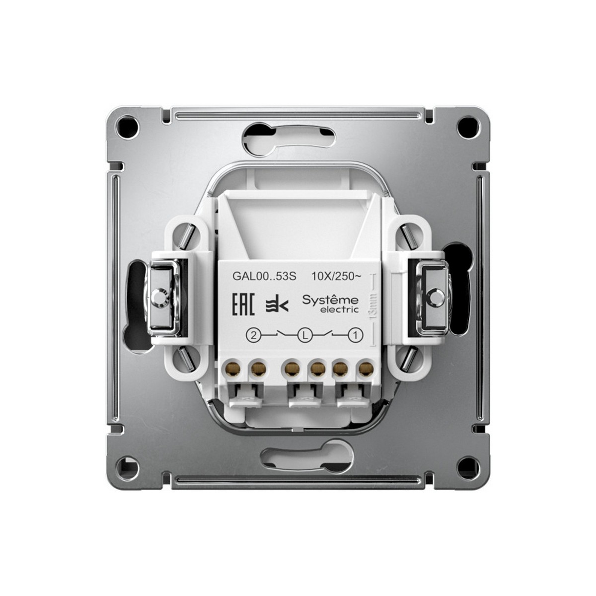 ArtGallery Карбон Выключатель SE ArtGallery Карбон 2-клавишный с подсветкой быстрозажим. клем. GAL001053S