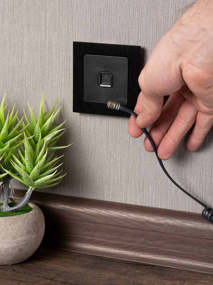 EKF Стокгольм черный Розетка RJ-11 EKF PROxima Стокгольм Черный  EZT01-034-10