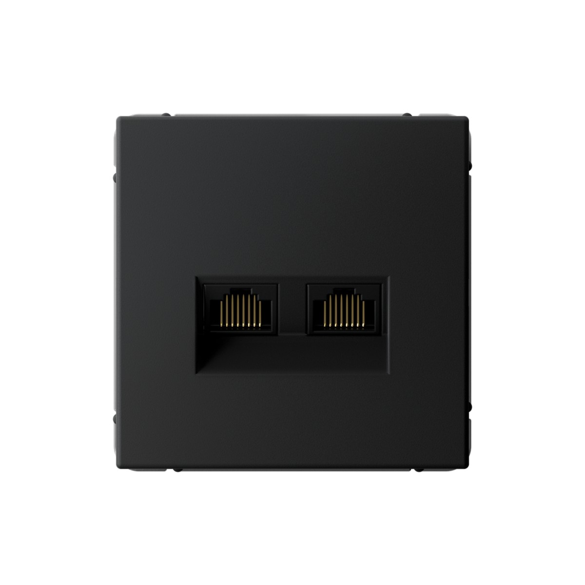 ArtGallery Карбон Розетка компьютерная Systeme Electric ArtGallery Карбон двойная RJ45+RJ45, кат. 5е,