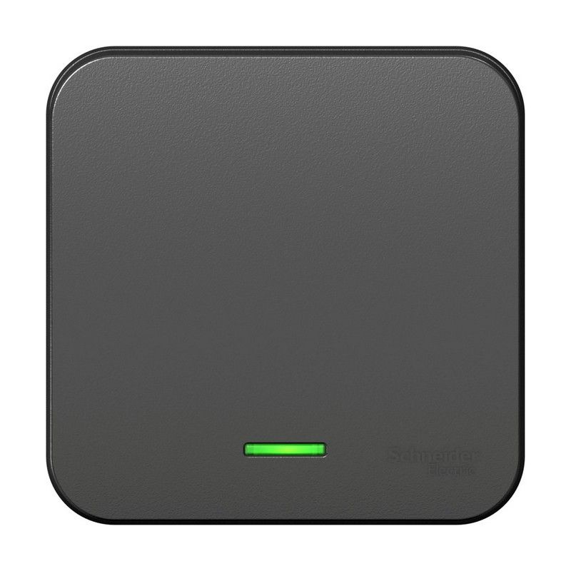 Blanca антрацит розетки и выключатели Переключатель SE Blanca 1-клавишный Антрацит наружный с подсветкой изолир. пластина BLNVA106116