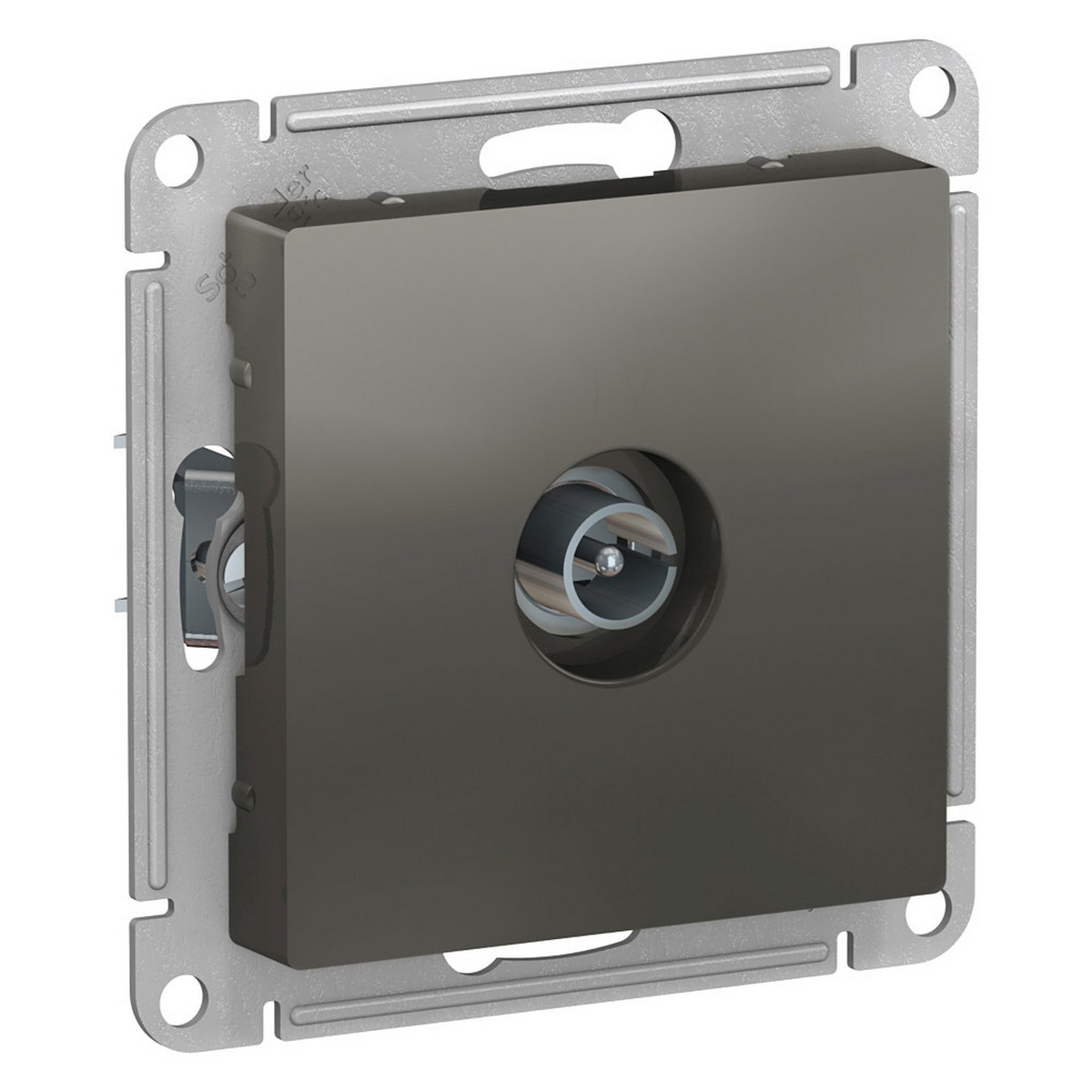 AtlasDesign Сталь Розетка TV Systeme Electric AtlasDesign Сталь антенная одиночнаяконнектор, ATN000993