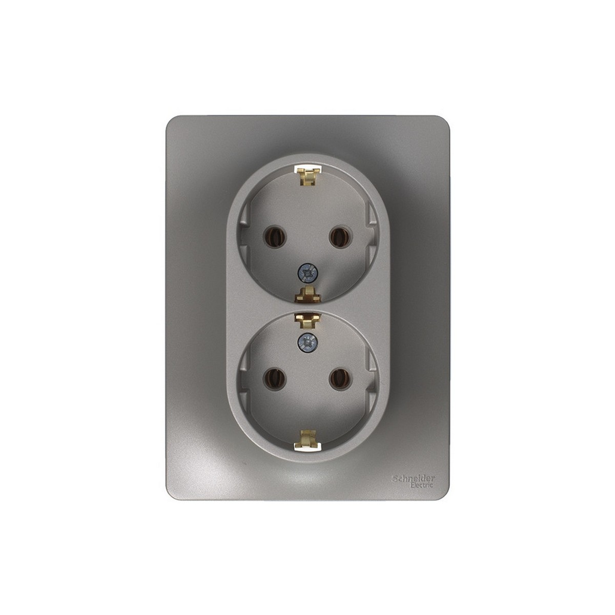 Glossa Платина Розетка Systeme Electric Glossa Платина 2-ая с-з (в сборе) GSL001224