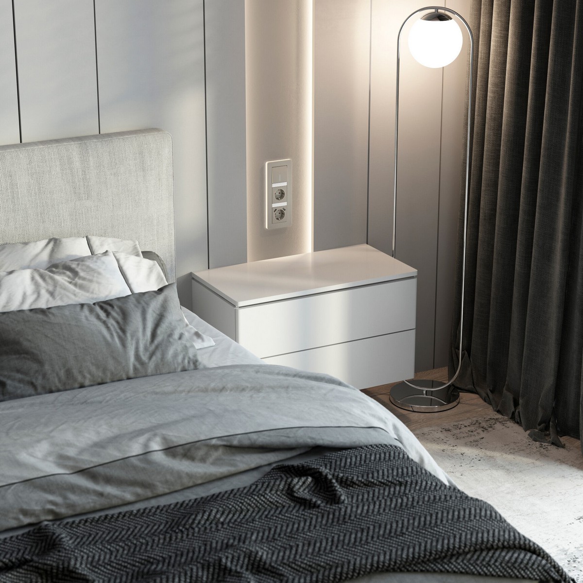 Werkel дымчатый Выключатель Werkel одноклавишный проходной с подсветкой (дымчатый) W1212104