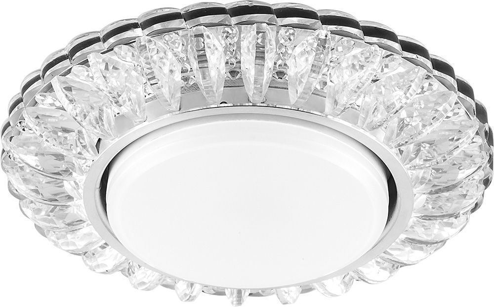 Встраиваемые светодиодные светильники Светильник встраиваемый Feron CD4026 с белой LED подсветкой GX53 прозрачный 29540