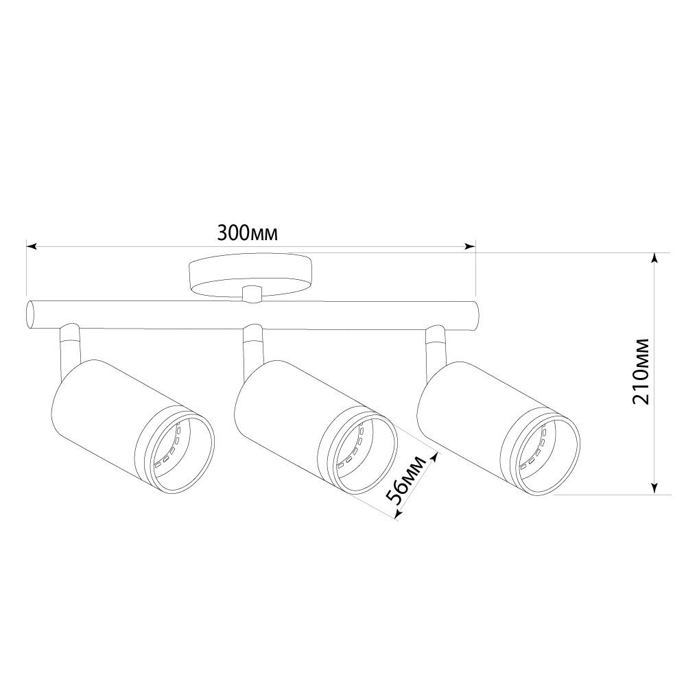 Светильники споты светодиодные Светильник спот Feron ML233 настенно-потолочный GU10 черный 41491 