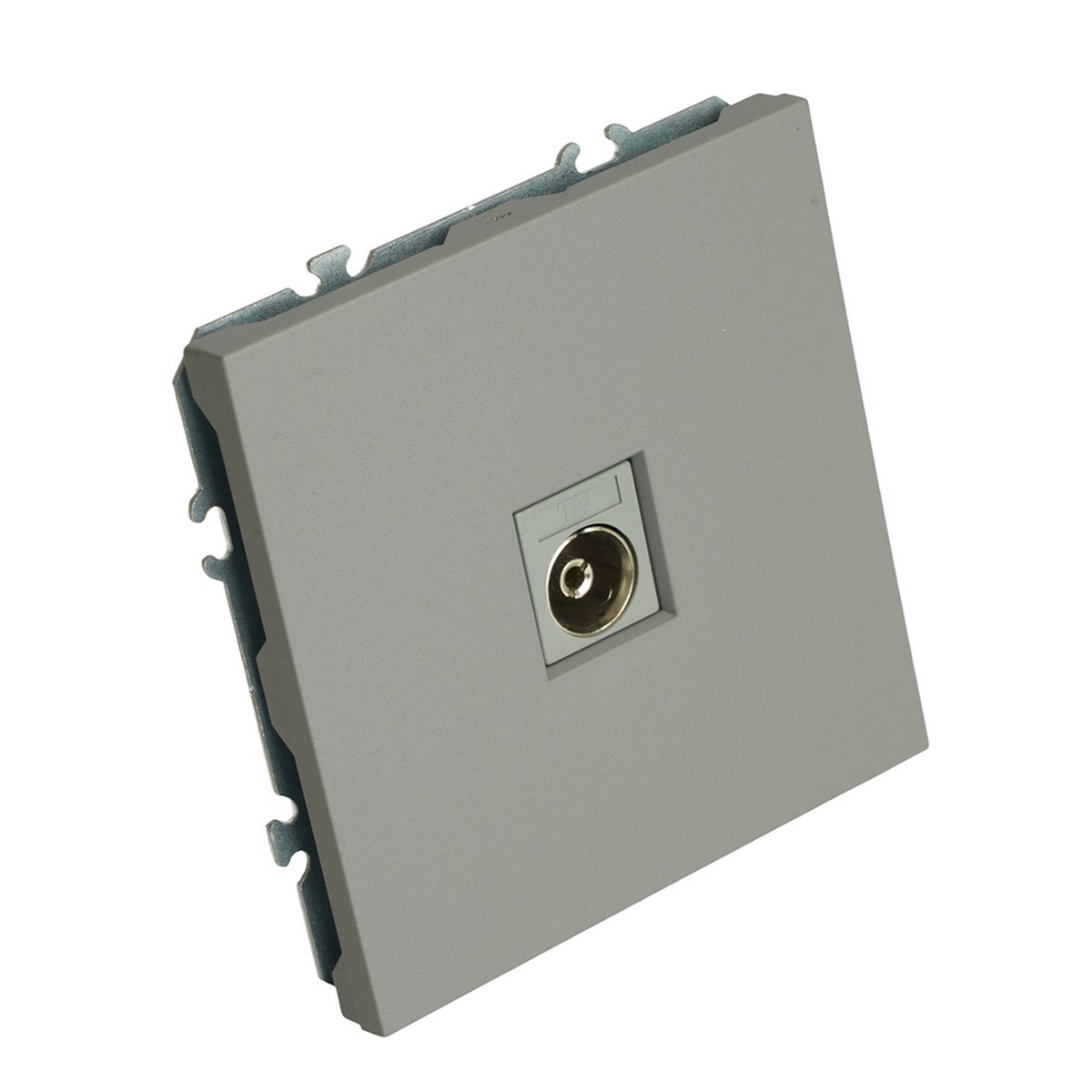 Эмили - Розетки и выключатели Stekker Розетка телевизионная 1-ая STEKKER Эмили RST00-5108-10 75 Ом 5-862МГц  платиново-серый soft touch 49953