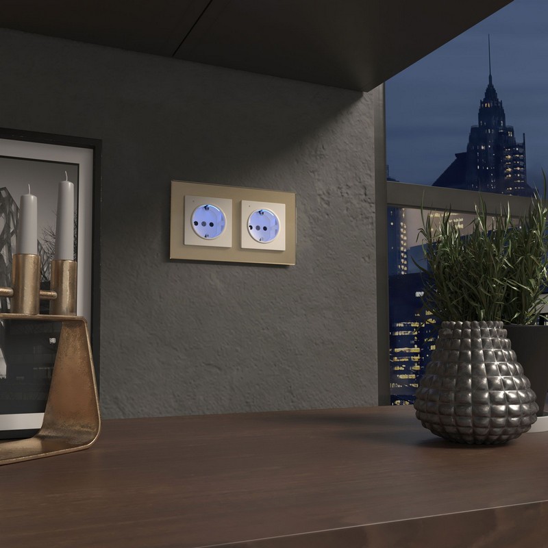 Werkel Слоновая кость механизмы Розетка Werkel с подсветкой (слоновая кость) W1171403