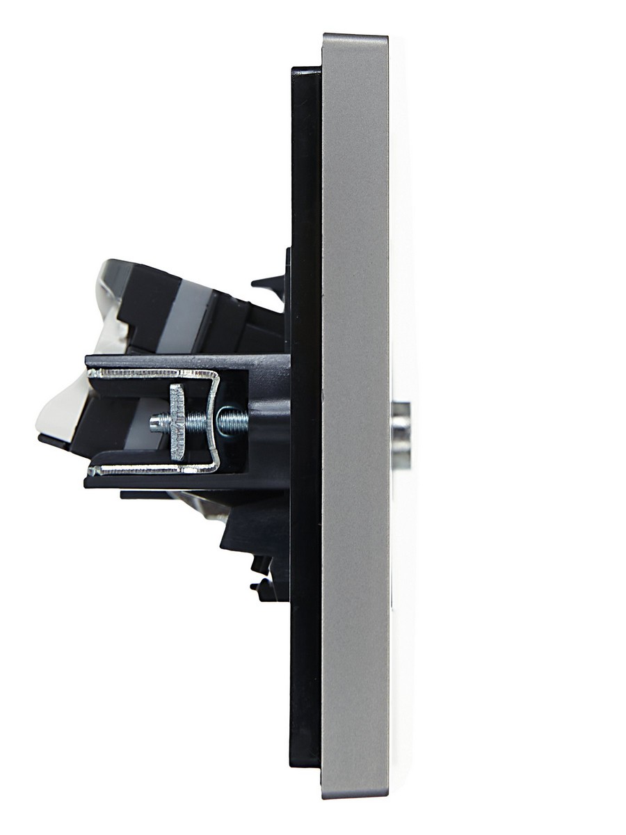 IEK FORTE&PIANO Сталь Розетка IEK FORTE&PIANO Сталь двойная TV+RJ45 кат.5E FP536