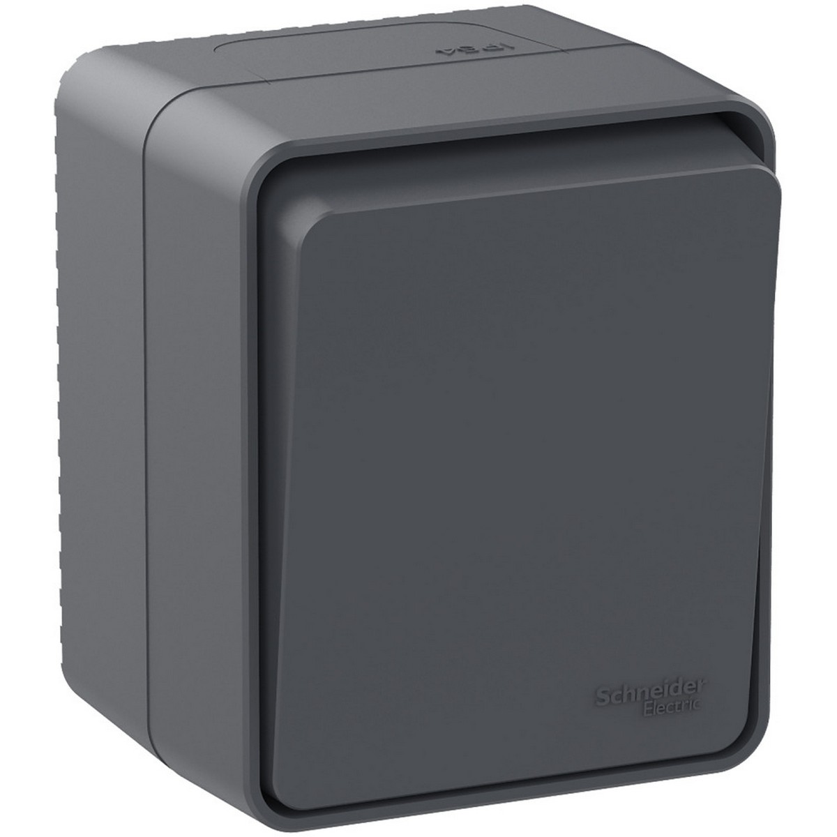 AtlasDesign Карбон Переключатель 1-клавишный Systeme Electric AtlasDesign Profi54 наружный Антрацит ATN544061