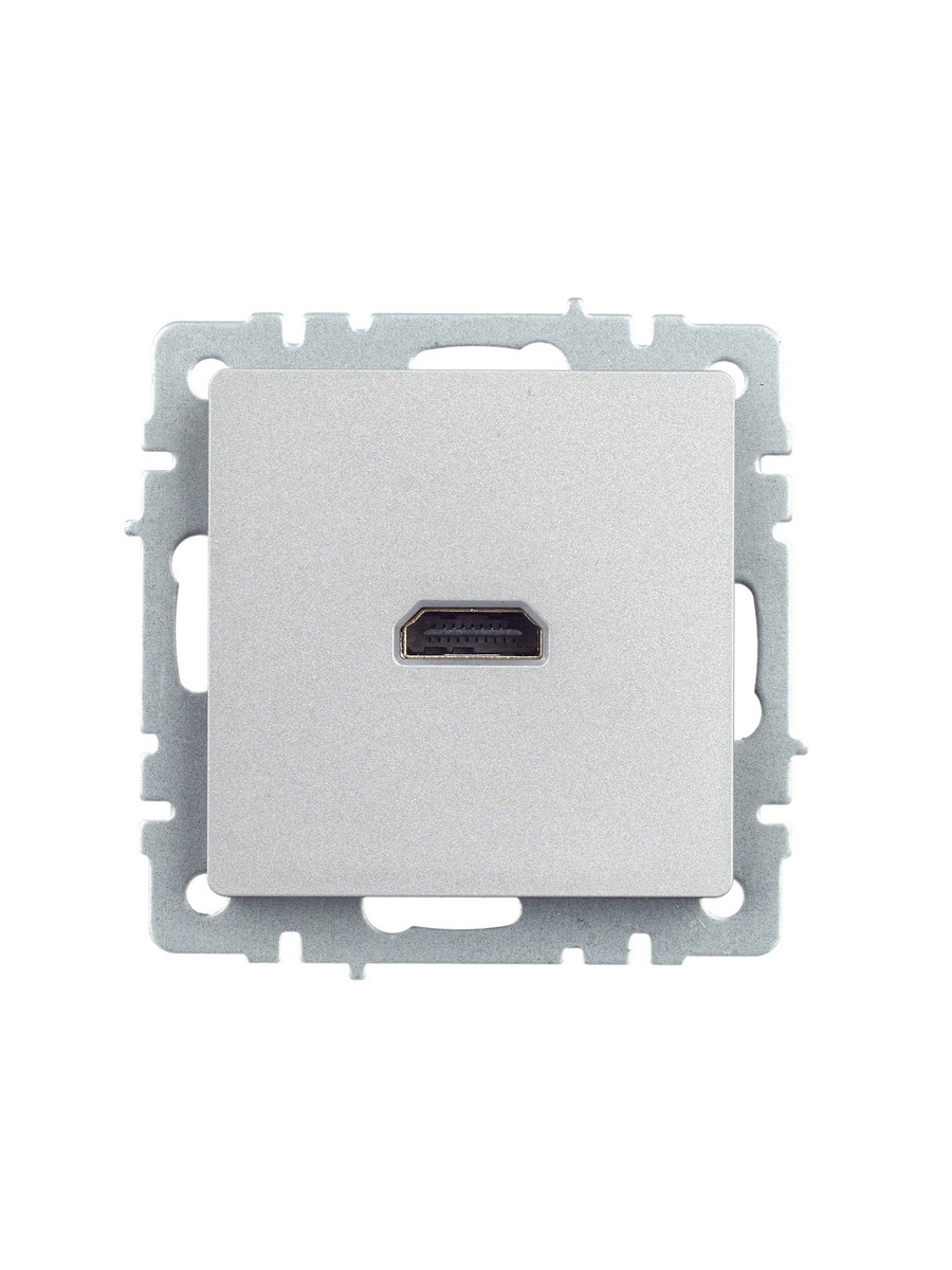 IEK Brite Алюминий Розетка IEK BRITE HDMI РHDMI-0-БрА алюминий BR-H10-K47