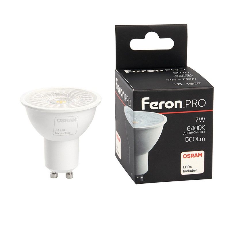 GU10 Лампа светодиодная Feron.PRO LB-1607 GU10 7W 6400K 38178 