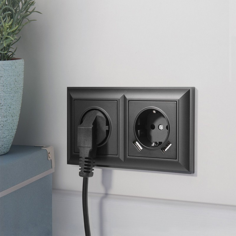 Рамки Werkel Fiore Рамка Werkel Fiore на 2 поста (черный матовый) W0022208