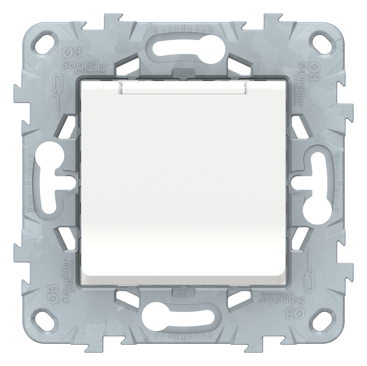 Розетки и выключатели Unica NEW белый Розетка Unica New Белый с/з со шторками с крышкой 16А 250В IP40 NU503718TA