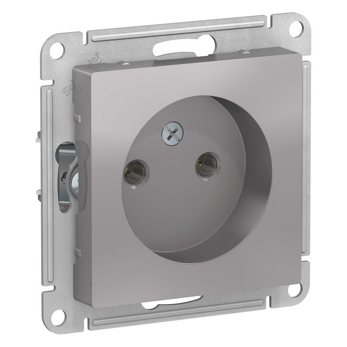AtlasDesign Алюминий Розетка Systeme Electric AtlasDesign Алюминий б/з, 16А, ATN000341
