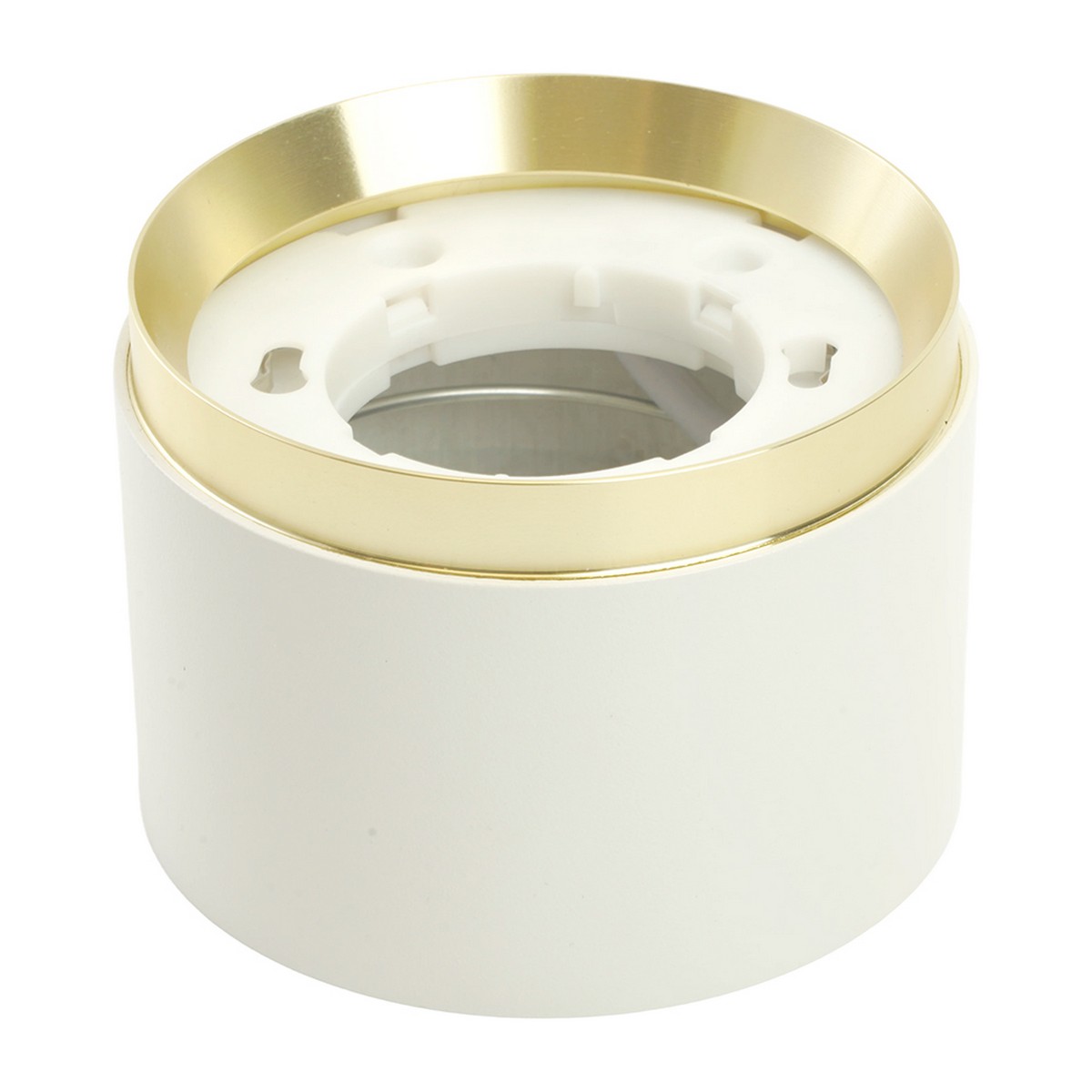 Светильники споты светодиодные Светильник Feron потолочный Barrel DUET HL459 GX53 белый + золото IP20 52022 