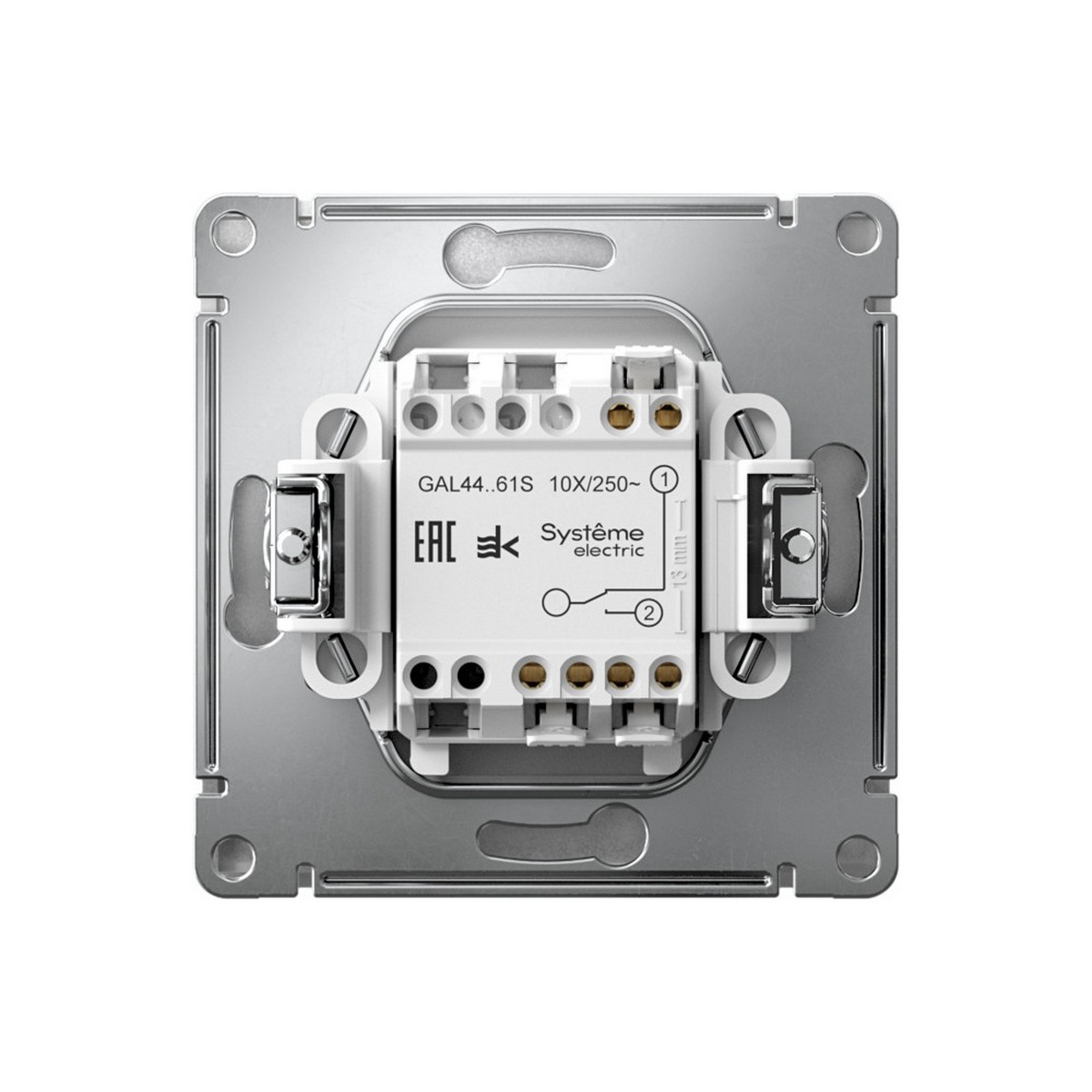 ArtGallery Алюминий Переключатель SE ArtGallery Алюминий 1-клавишный IP44, быстрозажим. клем. GAL440361S