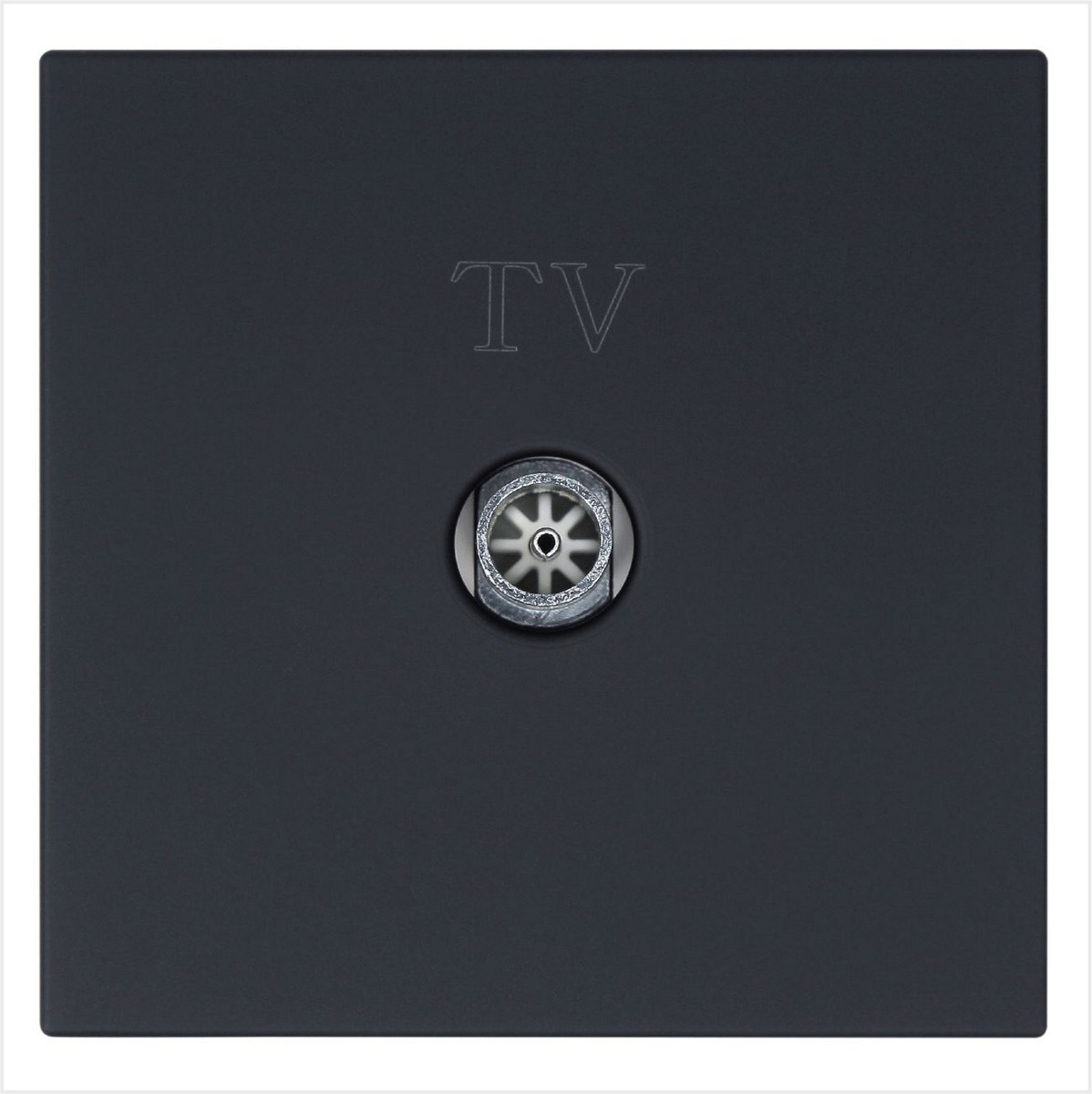 JASMART FD - розетки и выключатели Розетка TV JASMART FD Φ9.5mm оконечная Черный матовый (soft touch) 6001PBM