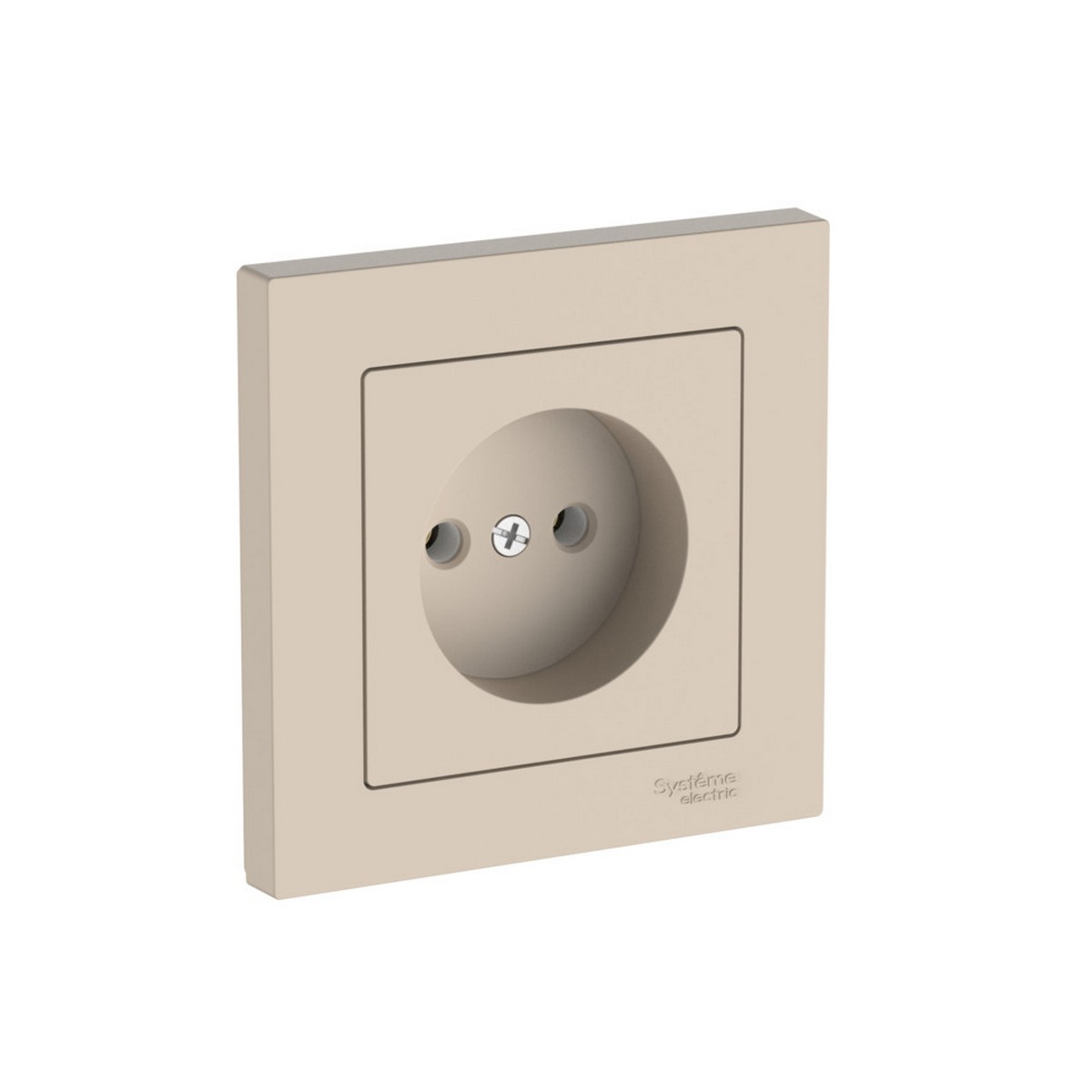 AtlasDesign Песочный Розетка SE AtlasDesign Песочный без заземления в сборе быстрозажим. клем. ATN001240S