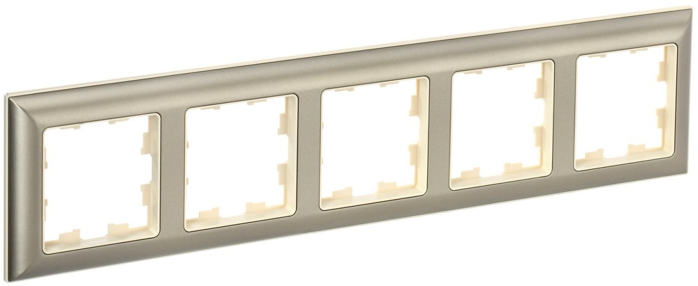 IEK Brite Рамки Рамка IEK BRITE DECOR Шампань/беж 3D-форма 5-м РУ-5-Бр BR-M52-12-3-K10