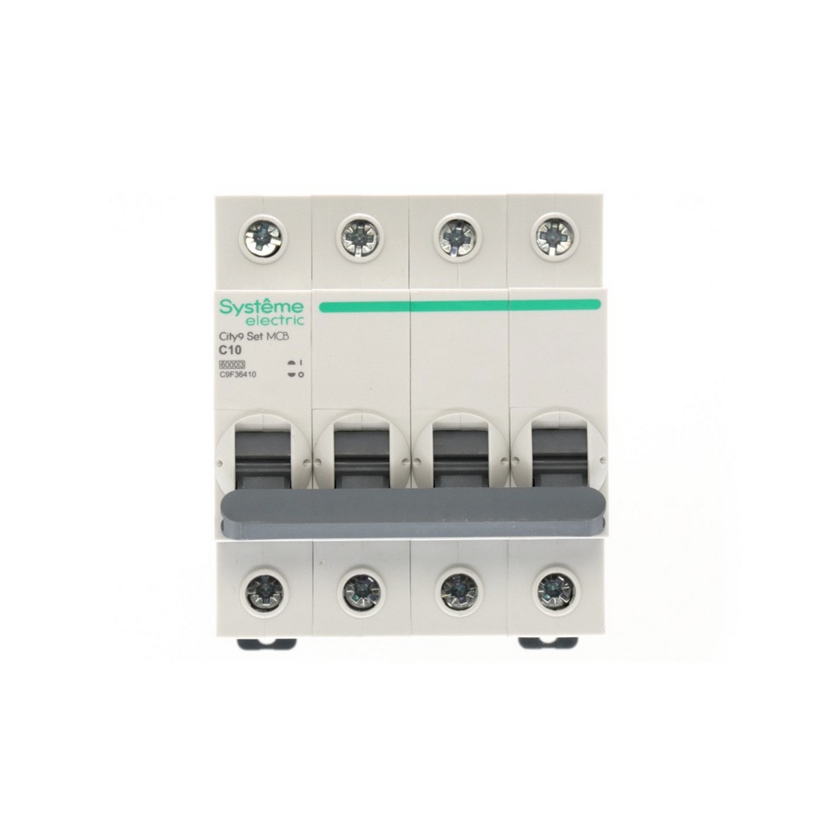 4 полюсные (четырехполюсные) Автоматический выключатель Systeme Electric City9 Set (АВ) С 10А 4P 6kA C9F36410 