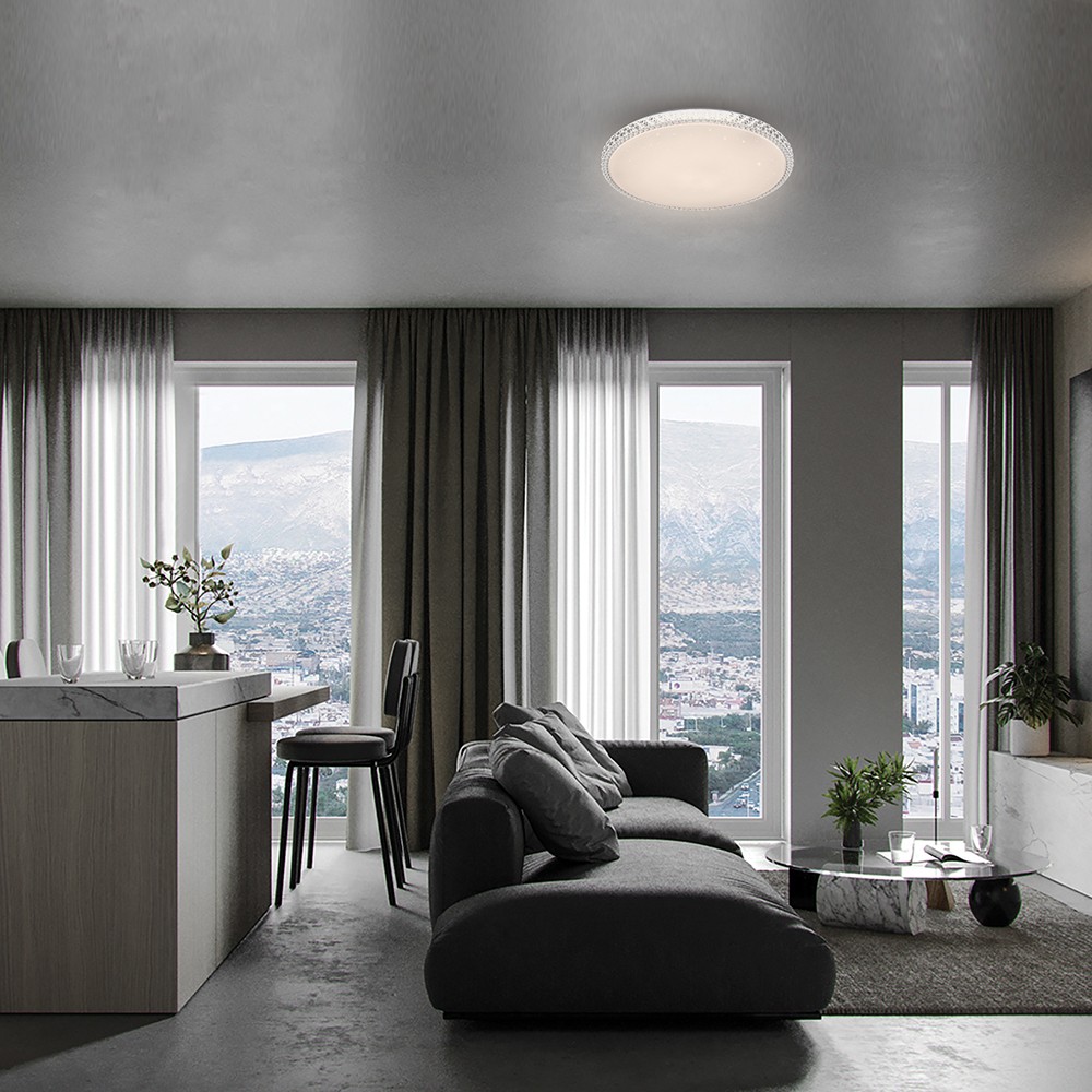 Управляемые светодиодные светильники и люстры Светодиодный управляемый светильник накладной Feron AL5300 тарелка 100W 3000К-6500K белый 29785 