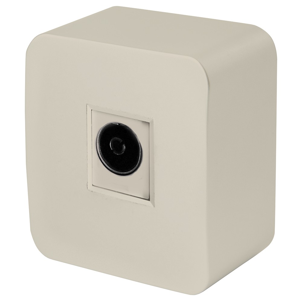 Накладные розетки и выключатели Stekker Розетка TV STEKKER MST00-10-04 открытой установки 1-местная 75 Ом 5-862МГц София слоновая кость 49480