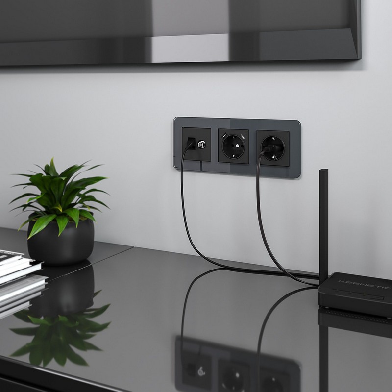 Рамки Werkel Elite Рамка Werkel из стекла на 3 поста Elite графит W0032440