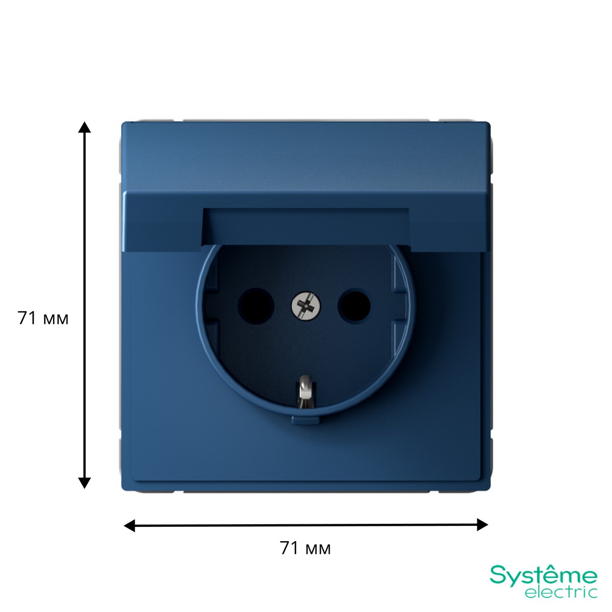 ArtGallery Аквамарин Розетка SE ArtGallery Аквамарин с заземл. со шторк. с крышк., 16А, IP20 быстрозажим. клем. GAL001146S