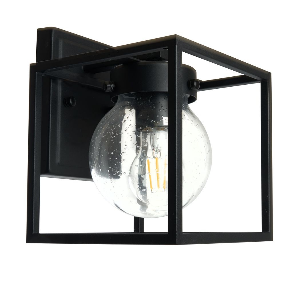 Уличные настенные светильники Светильник садово-парковый Feron PL701 на стену вниз 60W E27 230V черный 48383 