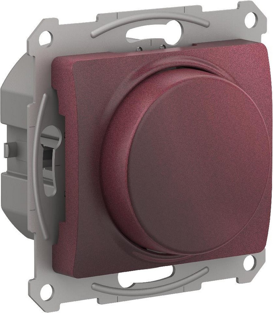 Glossa Баклажан Светорегулятор Systeme Electric Glossa Баклажановый (диммер) повор-нажим, LED, RC, 400Вт, мех. GSL001123