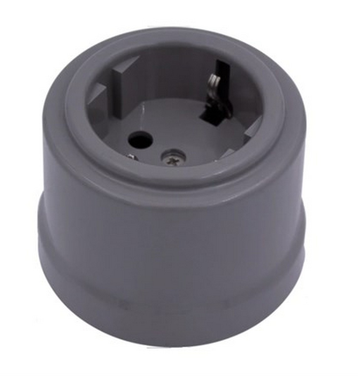 Bironi Лизетта - Ретро розетки и выключатели Розетка BIRONI Лизетта Пластик Титан с/з B1-101-26