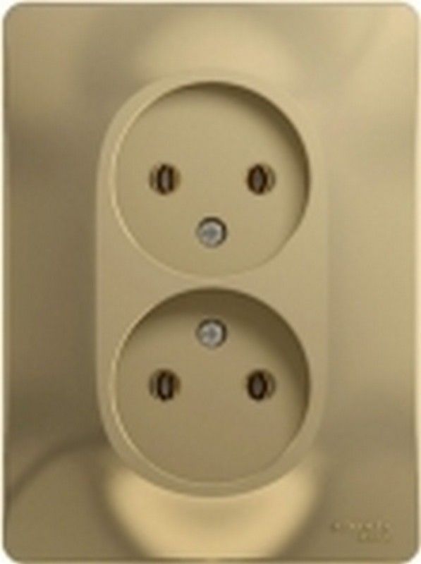 Glossa Титан Розетка Systeme Electric Glossa Титан 2-я без заземления (в сборе с рамкой) GSL000420
