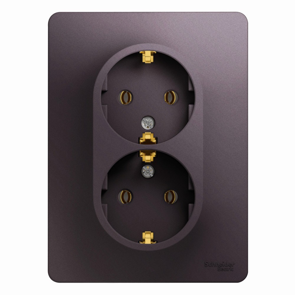 Glossa Сиреневый туман Розетка Systeme Electric Glossa Сиреневый туман 2-ая с-з (в сборе) GSL001424