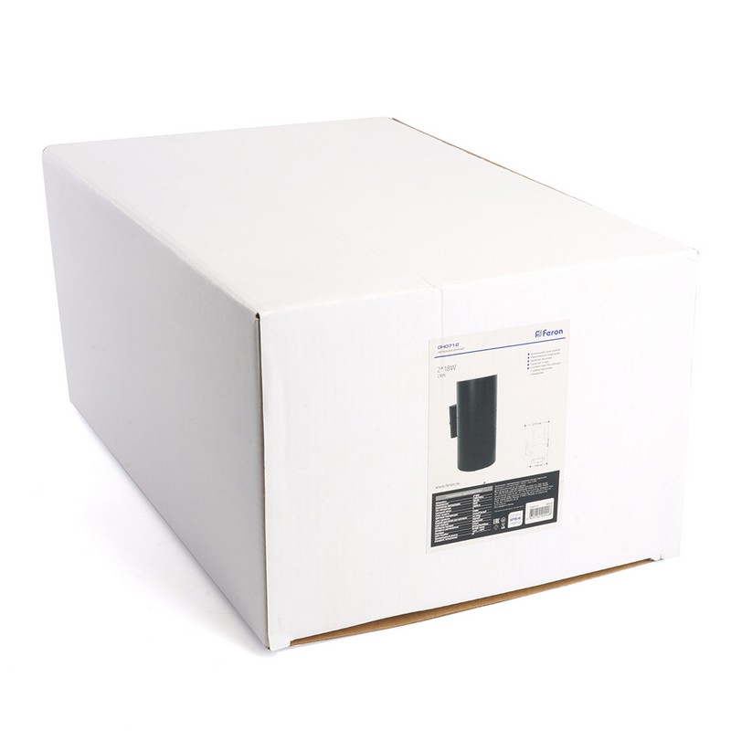 Уличные настенные светильники Светильник уличный светодиодный Feron DH0712 2*18W 2700Lm 2700K черный 48359 