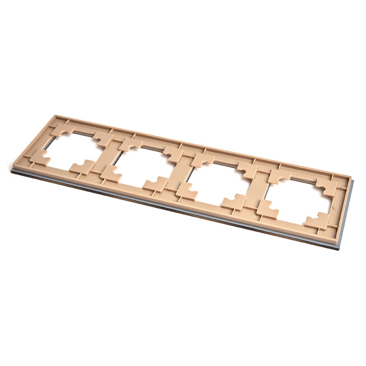 Катрин - Розетки и выключатели Stekker Рамка 4-местная стекло STEKKER GFR00-7004-08 серия Катрин золото 49038