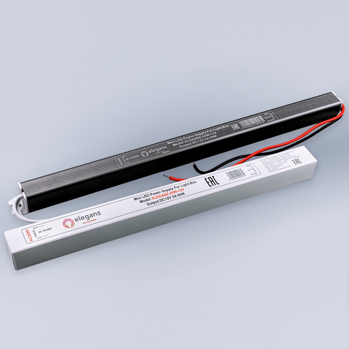 Блоки питания для светодиодной ленты Блок питания для светодиодной ленты Eleganz 12V 60W IP20 карандаш узкий 1127 