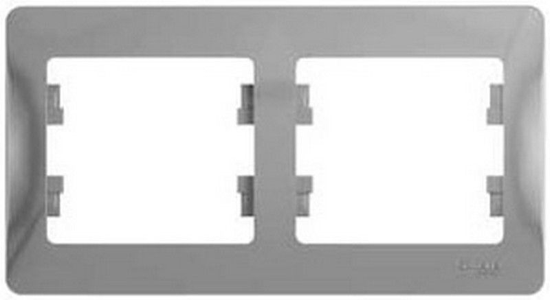 Glossa Алюминий Рамка Systeme Electric Glossa Алюминий 2-я, горизонтальная GSL000302