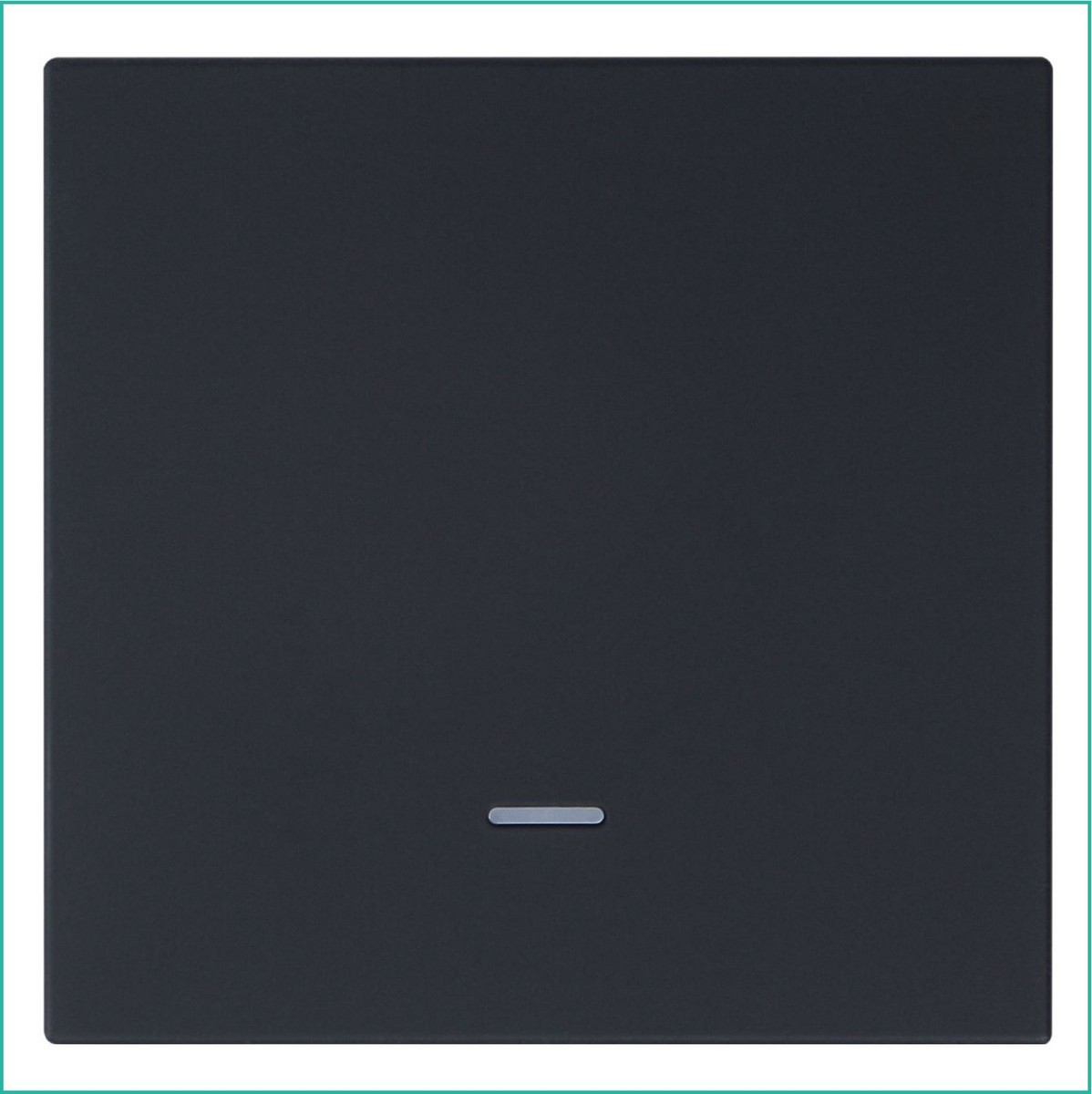 JASMART FD - розетки и выключатели Выключатель одноклавишный JASMART FD проходной со светодиодом Черный матовый (soft touch) 3012NPBM