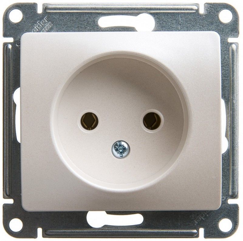 Glossa Перламутр Розетка Systeme Electric Glossa Перламутр без заземления, 16А механизм GSL000641