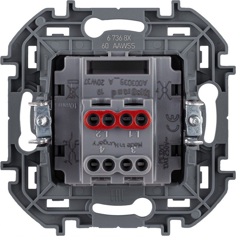 Legrand Inspiria Антрацит Переключатель Legrand INSPIRIA Антрацит промежуточный винтовые клеммы 10 AX 250 В 673683