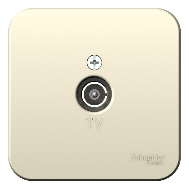 Blanca молочные розетки и выключатели Розетка SE Blanca TV Молочная наружный изолир. пластина BLNTA000012
