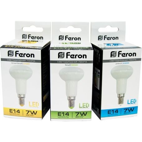 E14 Лампа светодиодная Feron LB-450 R50 E14 7W 6400K 230V 25515 