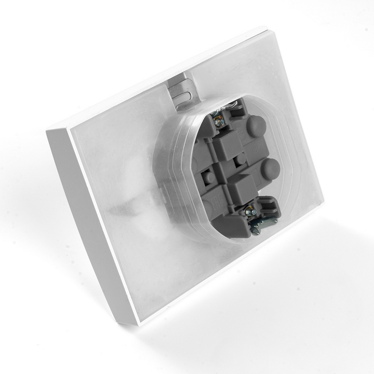 Эрна - Розетки и выключатели Stekker Розетка 2-местная с/з с крышкой STEKKER PST16-9015-01 16А Эрна белый с рамкой 49139