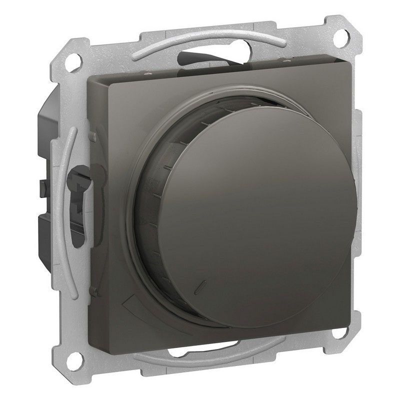 AtlasDesign Сталь Светорегулятор Systeme Electric AtlasDesign Сталь (диммер) повор-нажим LED RC 400Вт мех. ATN000923