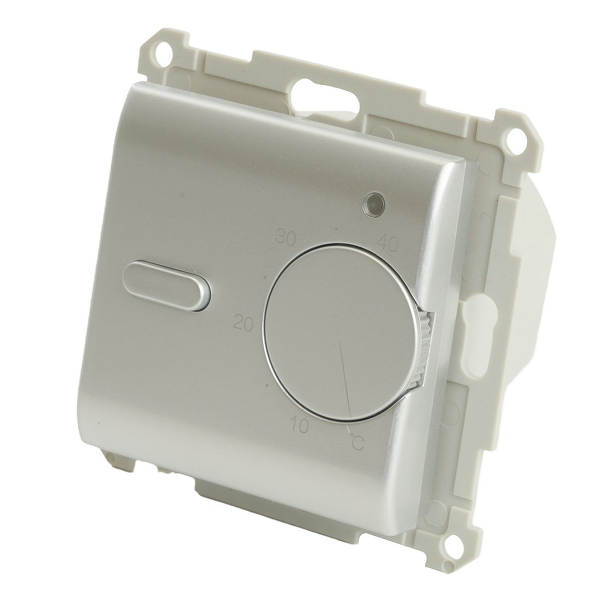Катрин - Розетки и выключатели Stekker Терморегулятор механический STEKKER GLS00-7117-03 250V 3500W Катрин серебро 49742