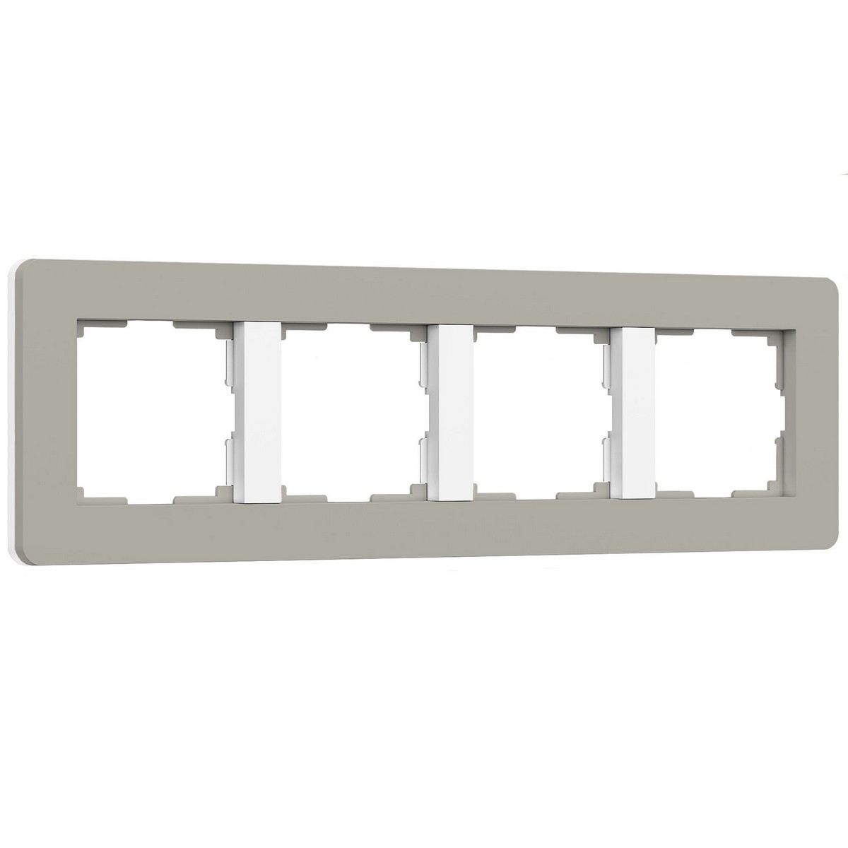 Рамки Werkel Split Рамка Werkel на 4 поста Split (дымчатый/белый, soft-touch) W0043067